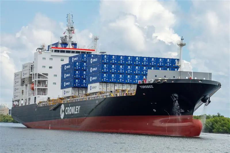 Crowley’s fourth LNG-powered containership begins service